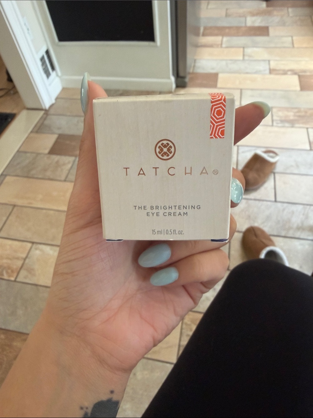 Tatcha The Brightening Eye Cream — Cream with Orange Accent
